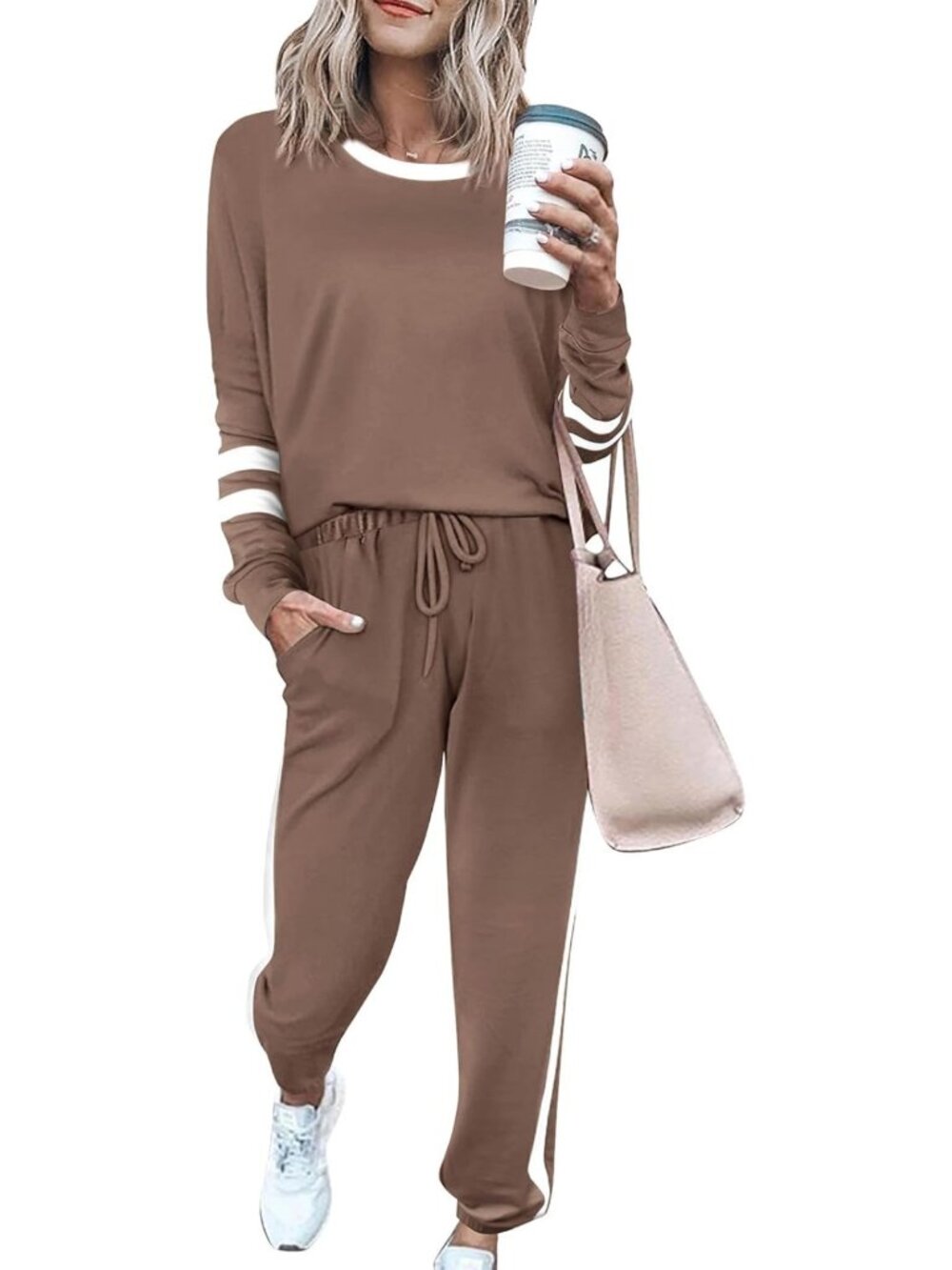 Chic Fall 2-Piece Matching Lounge Set for Women | Stylish Travel Outfit